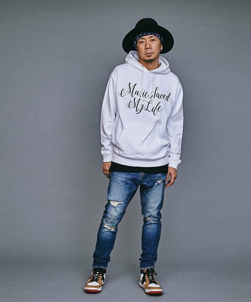 MSML（エムエスエムエル）の「FRONT CURSIVE HOODIE（パーカー・メンズ・ホワイト/ブラック・S/M/L）」の6枚目の写真