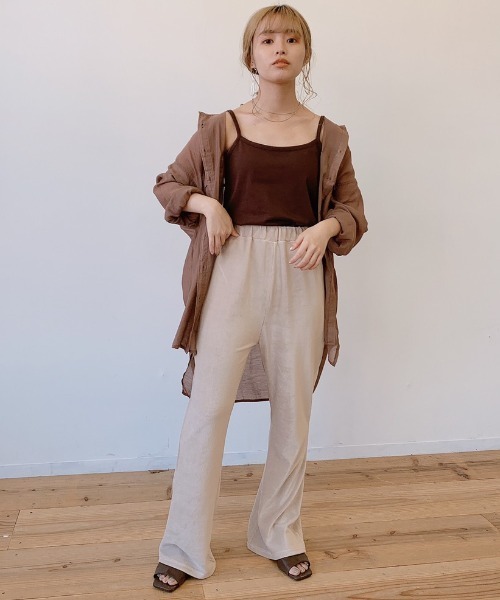 VANNIE U（ヴァニーユー）の「シアーオーバーシャツ（シャツ/ブラウス・レディース・ピンク/アイボリー/ベージュ/ブルー/ブラウン・FREE）」の20枚目の写真