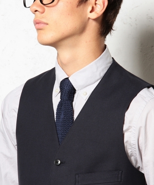 green label relaxing（グリーンレーベルリラクシング）の「□CTN BIRDS/EYE ベスト ◆（ベスト・メンズ・グレー/ネイビー・SMALL/LARGE/MEDIUM）」の12枚目の写真