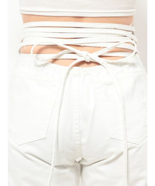 GYDA（ジェイダ）の「バッグレースアップペグトップデニムパンツ（デニムパンツ・レディース・オフホワイト/ブルー・SMALL/MEDIUM）」の22枚目の写真