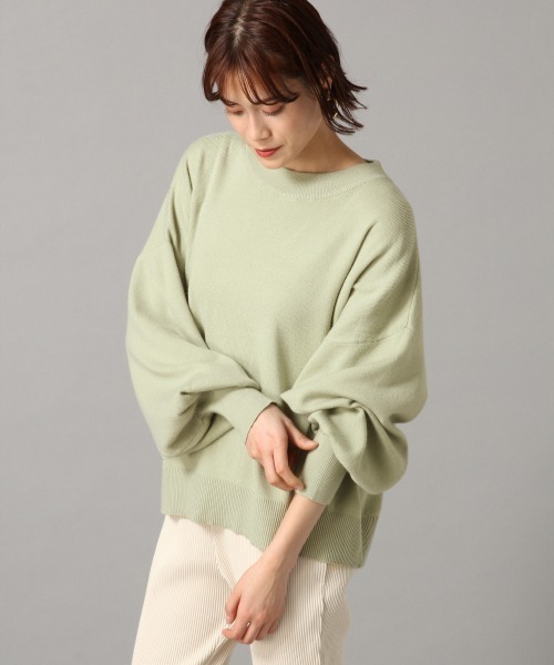 LOWRYS FARM(ローリーズファーム)の「ウスモチクルーパフプルオーバー 870703(ニット/セーター・レディース・アイボリー/ブラック/ベージュ/グリーン/ブルー・FREE)」の4枚目の写真