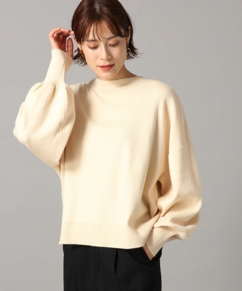 LOWRYS FARM(ローリーズファーム)の「ウスモチクルーパフプルオーバー 870703(ニット/セーター・レディース・アイボリー/ブラック/ベージュ/グリーン/ブルー・FREE)」の1枚目の写真