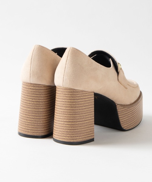 WEGO（ウィゴー）の「WEGO/ビット付きウッドソールヒールシューズ（その他シューズ・レディース・ブラック/ベージュ・LARGE/MEDIUM）」の8枚目の写真