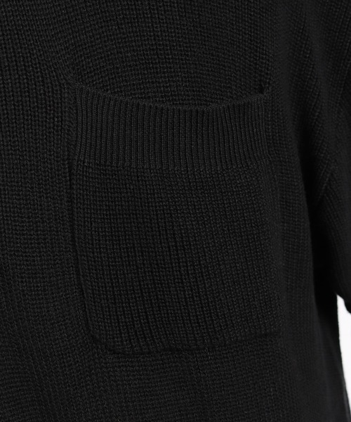 CAMBIO(カンビオ)の「mn2134-シェルボタン半袖ニット(ニット/セーター・メンズ・ワインレッド/ブラック/ブラウン・S/L/M)」の15枚目の写真