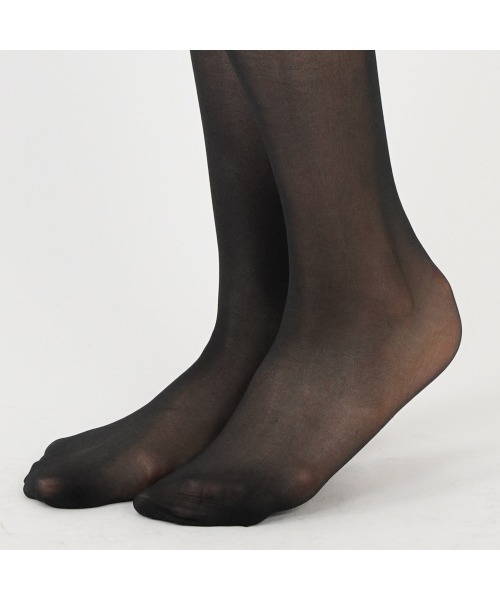 Tuche（トゥシェ）の「Tuche/トゥシェ ガーターフリー ストッキング 太もも丈（タイツ/ストッキング・レディース・ライトベージュ/ブラック・MEDIUM/LARGE）」の7枚目の写真