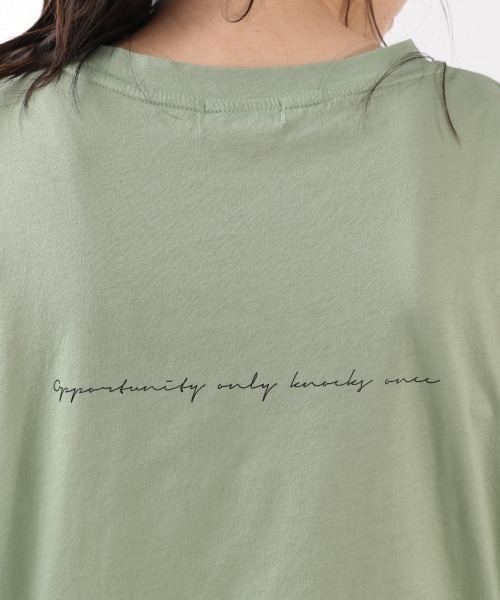 LOWRYS FARM(ローリーズファーム)の「シアーロゴプリントTEE 882744(Tシャツ/カットソー・レディース・カーキ/オフホワイト/ブラック・FREE)」の17枚目の写真