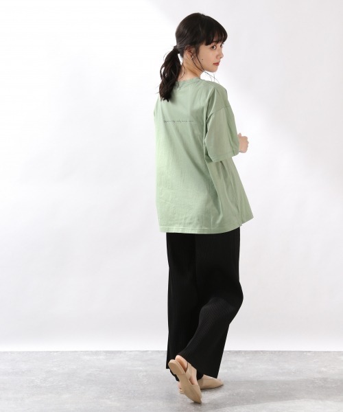 LOWRYS FARM(ローリーズファーム)の「シアーロゴプリントTEE 882744(Tシャツ/カットソー・レディース・カーキ/オフホワイト/ブラック・FREE)」の9枚目の写真