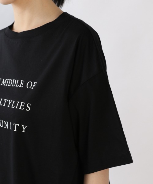 LOWRYS FARM(ローリーズファーム)の「シアーロゴプリントTEE 882744(Tシャツ/カットソー・レディース・カーキ/オフホワイト/ブラック・FREE)」の13枚目の写真