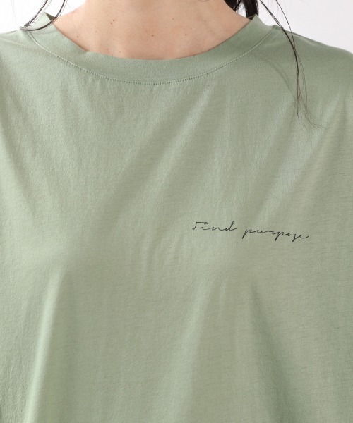 LOWRYS FARM(ローリーズファーム)の「シアーロゴプリントTEE 882744(Tシャツ/カットソー・レディース・カーキ/オフホワイト/ブラック・FREE)」の16枚目の写真