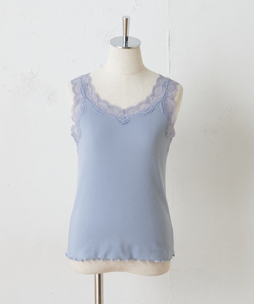 one after another NICE CLAUP（ワンアフターアナザーナイスクラップ）の「前後2wayレースインナー（タンクトップ・レディース・ブラック/ベージュ/オフホワイト/ブルー・FREE）」の18枚目の写真