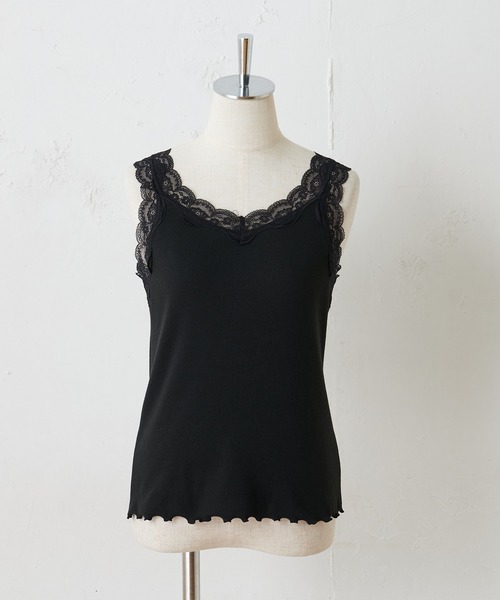 one after another NICE CLAUP（ワンアフターアナザーナイスクラップ）の「前後2wayレースインナー（タンクトップ・レディース・ブラック/ベージュ/オフホワイト/ブルー・FREE）」の19枚目の写真