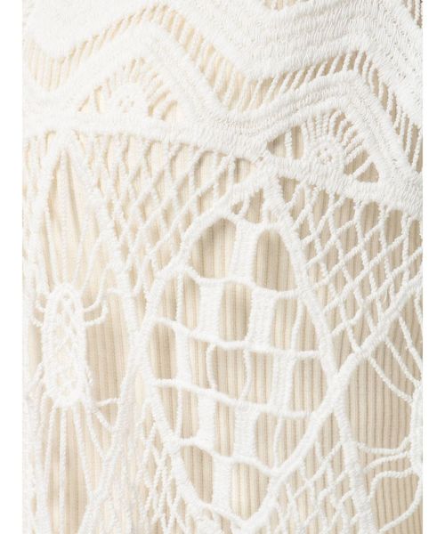 GYDA（ジェイダ）の「クロシェニットロングカーディガン（カーディガン/ボレロ・レディース・ベージュ/オフホワイト/ブラック・FREE）」の15枚目の写真