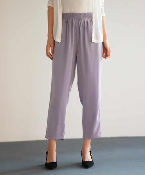 SAISON DE PAPILLON(セゾンドパピヨン)の「ロングシーズン対応クロップドパンツ(その他パンツ・レディース・ホワイト/ブラック/ブルー/グリーン/アイボリー/コーラル/ラベンダー/ベージュ/ライトグレー/ブルーグレー・S/M/L/XL)」の9枚目の写真