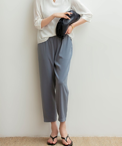 SAISON DE PAPILLON(セゾンドパピヨン)の「ロングシーズン対応クロップドパンツ(その他パンツ・レディース・ホワイト/ブラック/ブルー/グリーン/アイボリー/コーラル/ラベンダー/ベージュ/ライトグレー/ブルーグレー・S/M/L/XL)」の6枚目の写真