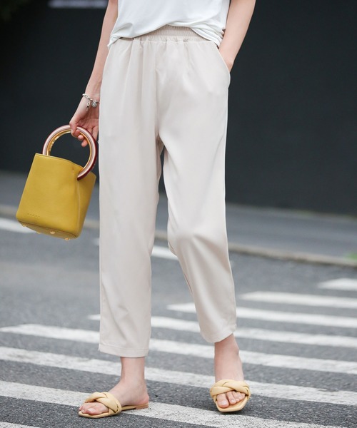 SAISON DE PAPILLON(セゾンドパピヨン)の「ロングシーズン対応クロップドパンツ(その他パンツ・レディース・ホワイト/ブラック/ブルー/グリーン/アイボリー/コーラル/ラベンダー/ベージュ/ライトグレー/ブルーグレー・S/M/L/XL)」の17枚目の写真