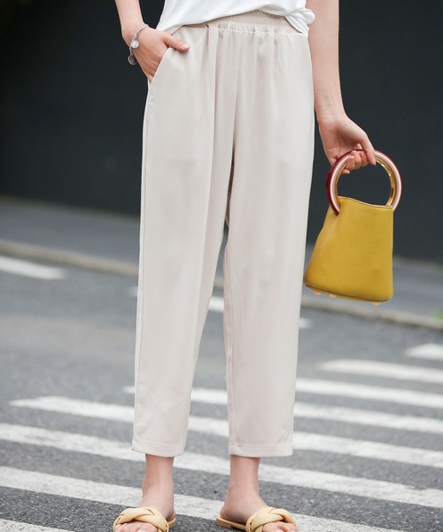 SAISON DE PAPILLON(セゾンドパピヨン)の「ロングシーズン対応クロップドパンツ(その他パンツ・レディース・ホワイト/ブラック/ブルー/グリーン/アイボリー/コーラル/ラベンダー/ベージュ/ライトグレー/ブルーグレー・S/M/L/XL)」の12枚目の写真