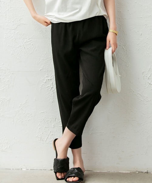 SAISON DE PAPILLON(セゾンドパピヨン)の「ロングシーズン対応クロップドパンツ(その他パンツ・レディース・ホワイト/ブラック/ブルー/グリーン/アイボリー/コーラル/ラベンダー/ベージュ/ライトグレー/ブルーグレー・S/M/L/XL)」の18枚目の写真