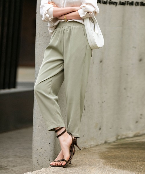 SAISON DE PAPILLON(セゾンドパピヨン)の「ロングシーズン対応クロップドパンツ(その他パンツ・レディース・ホワイト/ブラック/ブルー/グリーン/アイボリー/コーラル/ラベンダー/ベージュ/ライトグレー/ブルーグレー・S/M/L/XL)」の19枚目の写真