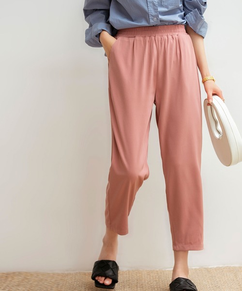 SAISON DE PAPILLON(セゾンドパピヨン)の「ロングシーズン対応クロップドパンツ(その他パンツ・レディース・ホワイト/ブラック/ブルー/グリーン/アイボリー/コーラル/ラベンダー/ベージュ/ライトグレー/ブルーグレー・S/M/L/XL)」の15枚目の写真