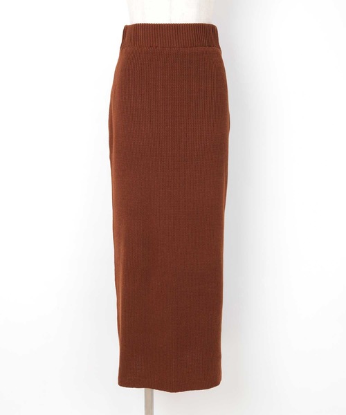 titivate(ティティベイト)の「前後2wayタイトロングニットスカート(スカート・レディース・杢グレー/ブラウン/ブラック/アイボリー/モカ・S/M/L)」の19枚目の写真