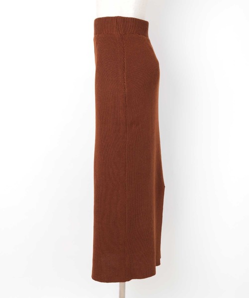 titivate(ティティベイト)の「前後2wayタイトロングニットスカート(スカート・レディース・杢グレー/ブラウン/ブラック/アイボリー/モカ・S/M/L)」の20枚目の写真