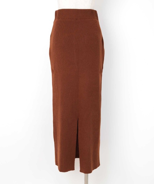 titivate(ティティベイト)の「前後2wayタイトロングニットスカート(スカート・レディース・杢グレー/ブラウン/ブラック/アイボリー/モカ・S/M/L)」の21枚目の写真