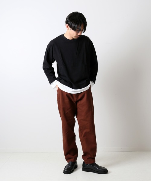 JOURNAL STANDARD(ジャーナルスタンダード)の「フェイクレイヤードL/S(Tシャツ/カットソー・メンズ・ブラック/ベージュ/ライトグリーン/タン/ダークブルー/スミクロ・SMALL/MEDIUM/LARGE)」の2枚目の写真