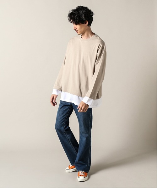 JOURNAL STANDARD(ジャーナルスタンダード)の「フェイクレイヤードL/S(Tシャツ/カットソー・メンズ・ブラック/ベージュ/ライトグリーン/タン/ダークブルー/スミクロ・SMALL/MEDIUM/LARGE)」の7枚目の写真