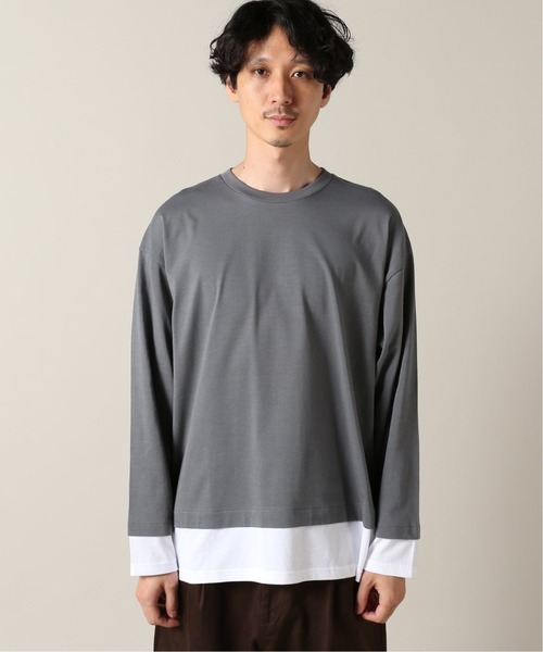 JOURNAL STANDARD(ジャーナルスタンダード)の「フェイクレイヤードL/S(Tシャツ/カットソー・メンズ・ブラック/ベージュ/ライトグリーン/タン/ダークブルー/スミクロ・SMALL/MEDIUM/LARGE)」の10枚目の写真
