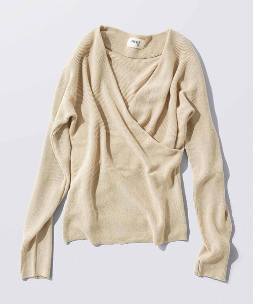 MEDE19F(メデジュウキュウ)の「MEDE19F トルコオーガニックコットンカシュクールニットトップス(ニット/セーター・レディース・カーキ/ライトベージュ・LARGE/XX-LARGE/X-LARGE/MEDIUM)」の12枚目の写真