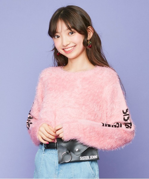 【希少】HONEY MI HONEY ジャギーニット　ピンク　ショート丈 レア シャギーニットショート丈カーディガン ピンク - メルカリ