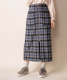 Mysa&Liina | フロントジップチェックタイトスカート(スカート)