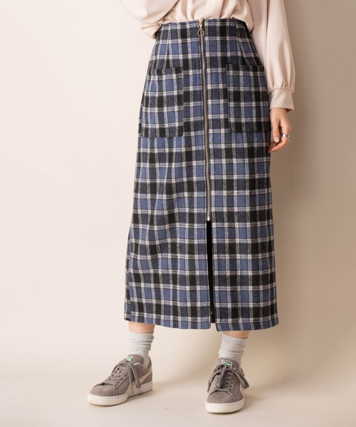 Mysa&Liina（ミーサリーナ）の「フロントZIPスリット入りペンシルスカート（スカート・レディース・ベージュ/ネイビー/ブルー/アイボリー/サンドベージュ・M）」の5枚目の写真