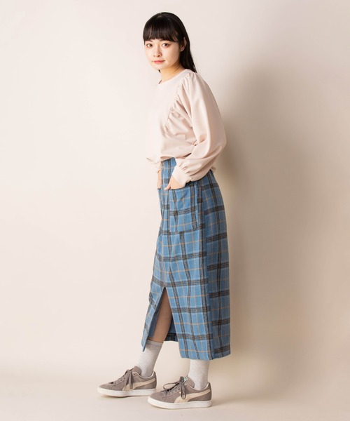 Mysa&Liina（ミーサリーナ）の「フロントZIPスリット入りペンシルスカート（スカート・レディース・ベージュ/ネイビー/ブルー/アイボリー/サンドベージュ・M）」の11枚目の写真