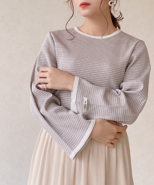 VANNIE U(ヴァニーユー)の「ボーダーリンガーT(Tシャツ/カットソー・レディース・ブラック/イエロー/ライトパープル・FREE)」の19枚目の写真