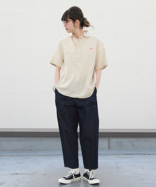 DANTON（ダントン）の「DANTON/ダントン　リネンプルオーバーショートスリーブ LINEN PULLOVER S/S　JD-3565KLS　(ウィメンズ）（シャツ/ブラウス・レディース・ホワイト/ベージュ/ネイビー・38/36）」の22枚目の写真