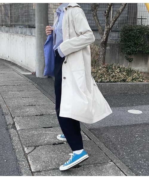 POU DOU DOU（プードゥドゥ）の「オーバーサイズコート（ステンカラーコート・レディース・キナリ/ミント/ベージュ・3）」の22枚目の写真