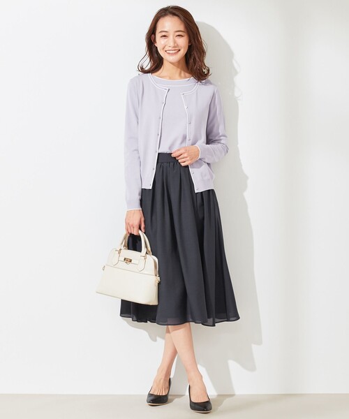 ANY SIS（エニィスィス）の「【洗える】ラインポイント ニット（ニット/セーター・レディース・ライトグリーン系/ネイビー系/ライトイエロー系/ライラック系・4）」の8枚目の写真
