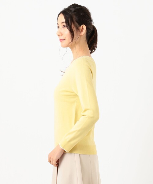 ANY SIS（エニィスィス）の「【洗える】ラインポイント ニット（ニット/セーター・レディース・ライトグリーン系/ネイビー系/ライトイエロー系/ライラック系・4）」の11枚目の写真