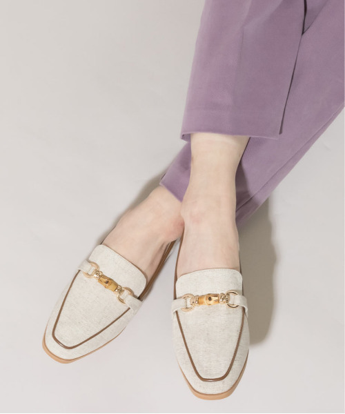 RANDA（ランダ）の「ストレスフリー/ソフト バンブーパーツベーシックローファー（ローファー・レディース・ベージュ/グリーン/ブラック・S/M/L/LL）」の2枚目の写真