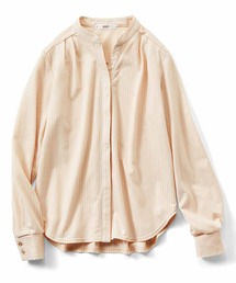 IEDIT きちんとシャツ見え 伸びやかで美しい吸汗速乾カットソーシャツブラウス