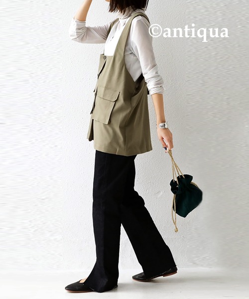 antiqua（アンティカ）の「幅広く大活躍！ワークベスト（ベスト・レディース・ブラック/グリーン系その他・FREE）」の11枚目の写真