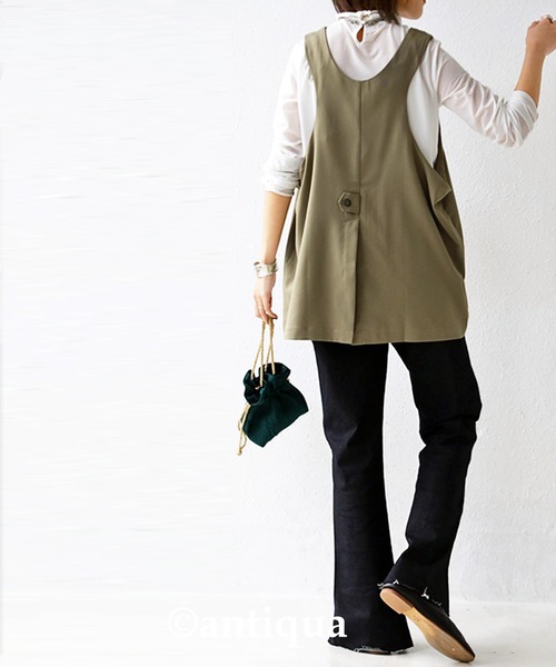 antiqua（アンティカ）の「幅広く大活躍！ワークベスト（ベスト・レディース・ブラック/グリーン系その他・FREE）」の12枚目の写真