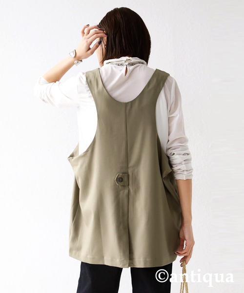 antiqua（アンティカ）の「幅広く大活躍！ワークベスト（ベスト・レディース・ブラック/グリーン系その他・FREE）」の14枚目の写真