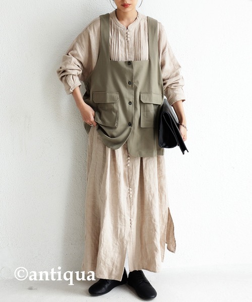 antiqua（アンティカ）の「幅広く大活躍！ワークベスト（ベスト・レディース・ブラック/グリーン系その他・FREE）」の17枚目の写真