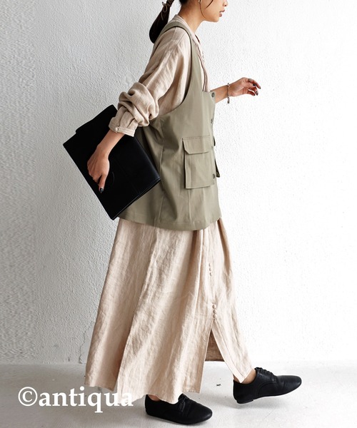 antiqua（アンティカ）の「幅広く大活躍！ワークベスト（ベスト・レディース・ブラック/グリーン系その他・FREE）」の18枚目の写真