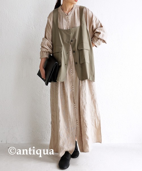 antiqua（アンティカ）の「幅広く大活躍！ワークベスト（ベスト・レディース・ブラック/グリーン系その他・FREE）」の21枚目の写真