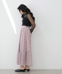 EMMA（EMMA CLOTHES） | 【EMMA】シアージャガードティアードスカート(スカート)