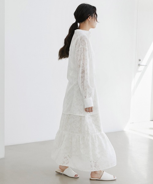 EMMA(EMMA CLOTHES)(エマ)の「【EMMA】シアージャガードティアードスカート(スカート・レディース・ホワイト/ブラック/ラベンダー・FREE)」の17枚目の写真