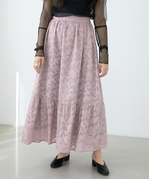 EMMA(EMMA CLOTHES)(エマ)の「【EMMA】シアージャガードティアードスカート(スカート・レディース・ホワイト/ブラック/ラベンダー・FREE)」の21枚目の写真